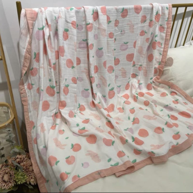 Summer Bamboo Fiber Four-Layer Gauze Blanket Children'S Air Conditioning Blanket Adult Student Bamboo Cotton Bed Sheet Cold Feeling Blanket Kindergarten - Image 1